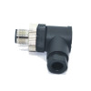 SL12-M05D  M12 90° 5 Pinli Erkek Konnektör
