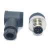 SL12-M05D  M12 90° 5 Pinli Erkek Konnektör