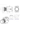 SD22-3110-B 22mm Delik Çapına Uyumlu Plastik Yuvarlak Gövdeli Mavi Işıksız Kalıcı Buton 1NO IP65 teknik çizim ve ölçüleri SD22-3110-B 22mm Delik Çapına Uyumlu Plastik Yuvarlak Gövdeli Mavi Işıksız Kalıcı Buton 1NO IP65 teknik çizim ve ölçüleri