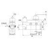 CZ-6101 Kauçuk Körüklü Düz Başlıklı Pimli IP65 Limit Switch 1NO+1NC teknik çizim ve ölçüleri
