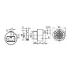 FM-220AA-901AF 30mm Tek Sesli Panel Buzzer 110-220V AC Siyah FM-220AA-901AF 30mm Tek Sesli Panel Buzzer 110-220V AC Siyah