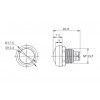 EJ12-231-AY  12mm Işıksız Bombeli Sarı Kafa Yaylı Buton ıp67 