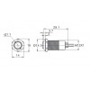 J12-361-RD 12mm Metal Kırmızı LED Işıklı Kalıcı Buton 