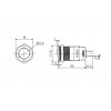 J16-332-E 16mm Bombeli Kalıcı Metal Buton