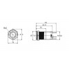 J16-372-E-WD 16mm Metal Beyaz LED Işıklı Kalıcı Buton 