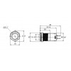 J16-361-E-RD 16mm Metal Kırmızı LED Işıklı Kalıcı Buton 