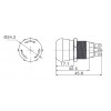 J19-812 19mm Metal Acil Stop Butonu