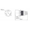 J19-A12 19mm Metal Acil Stop Butonu