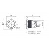 J22-211 22mm Düz Yaylı Metal Buton