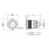 J22-271-AK-YD 22mm Metal Siyah Gövde Sarı LED Işıklı Yaylı Buton 