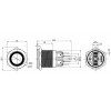 J22-371-AK-WD 22mm Metal Beyaz LED Işıklı Kalıcı Buton 