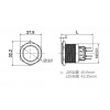 J25-312 25mm Düz Kalıcı Metal Buton