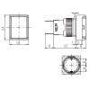 K16-292-OD 16mm Dikdörtgen Gövde Turuncu Işıklı Yaylı Buton 12-24V