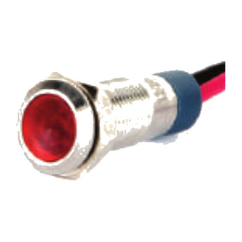 06mm Metal Gövde Led Sinyal Lambası 15cm Kablolu IP67 220V AC