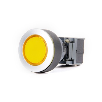 22M16-271   16-22mm Plastik Yaylı Buton IP65 Led Işıklı 6-24V AC/DC