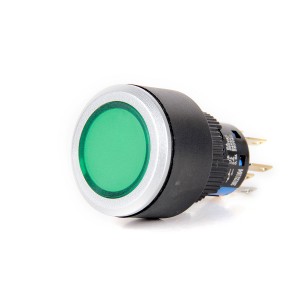 K16-G-170-GA2 16-22mm Yuvarlak Gövde Sinyal Lambası Yeşil Işıklı 220V