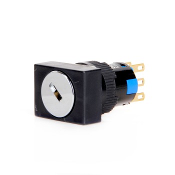 K16-632-2 16mm Dikdörtgen Gövde 0-1 Anahtarlı Kalıcı Buton