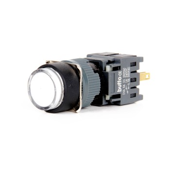 F16-271-WD 16mm Yuvarlak Gövde Beyaz Işıklı Yaylı Buton 12-24V F16-271-WD 16mm Yuvarlak Gövde Beyaz Işıklı Yaylı Buton 12-24V