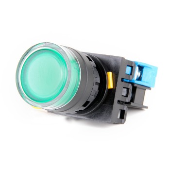 HQ22-2710-GA2 22mm Plastik Yaylı Yuvarlak 220V AC Yeşil Işıklı 1NO Kontak IP65 HQ22-2710-GA2 22mm Plastik Yaylı Yuvarlak 220V AC Yeşil Işıklı 1NO Kontak IP65