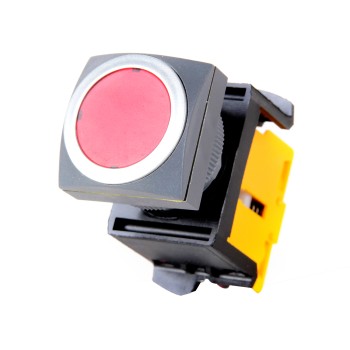 SK22-28 22-30mm Plastik Yaylı Buton IP65 Led Işıklı 220V AC