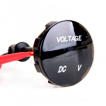 GV30-BL-B Mavi Bombeli Cam DC Voltmetre 30mm Su Geçirmez 6-30V GV30-BL-B Mavi Bombeli Cam DC Voltmetre 30mm Su Geçirmez 6-30V