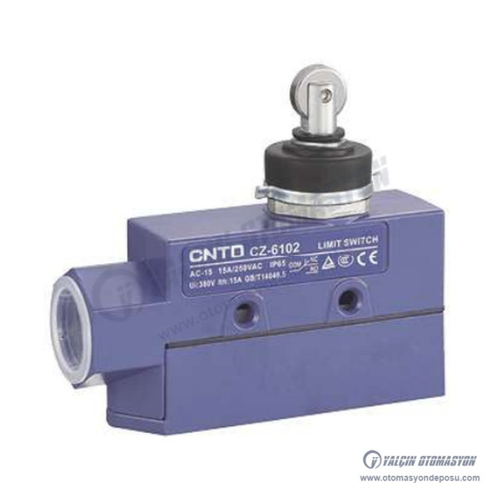 CZ-6102 Kauçuk Körüklü Yatay Makaralı Pimli IP65 Limit Switch 1NO+1NC – CNTD CZ-6102 Kauçuk Körüklü Yatay Makaralı Pimli IP65 Limit Switch 1NO+1NC – CNTD