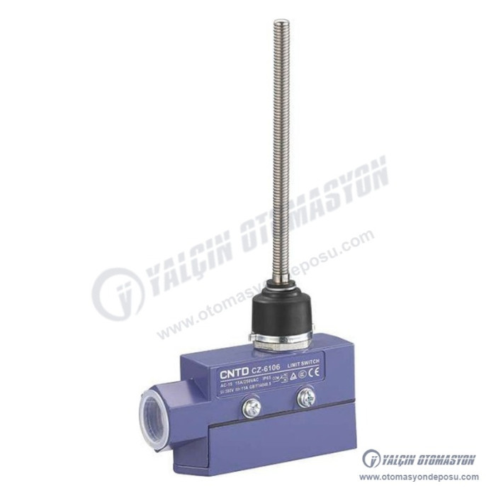 CZ-6106 Kauçuk Körüklü Spiral Yaylı Çubuklu IP65 Limit Switch 1NO+1NC – CNTD CZ-6106 Kauçuk Körüklü Spiral Yaylı Çubuklu IP65 Limit Switch 1NO+1NC – CNTD