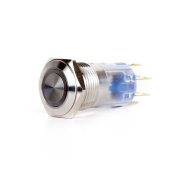 J16-372-E-BD 16mm Metal Mavi LED Işıklı Kalıcı Buton