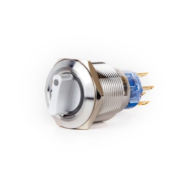 J22-572-3-YA2 22mm Metal Sarı LED Işıklı 1-0-2 Kalıcı Mandal Buton