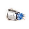 J22-472-2-YD 22mm Metal Sarı LED Işıklı 0-1 Kalıcı Mandal Buton