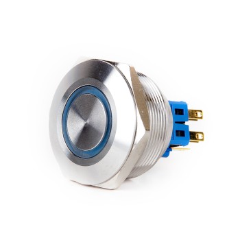J30-272-BD 30mm Metal Mavi LED Işıklı Yaylı Buton 