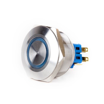 J30-272 30mm Düz Kafa  Metal Yaylı Butonlar IP67 6-24V AC/DC