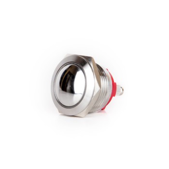 G19C-R10 19mm Paslanmaz Çelik Düz Kafa Işıksız Yaylı Buton 1NO, IP67