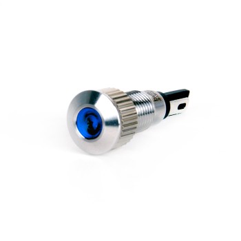 J8-130P-BA2 8mm IP67 Metal Sinyal Lambası 220VAC Mavi J8-130P-BA2 8mm IP67 Metal Sinyal Lambası 220VAC Mavi