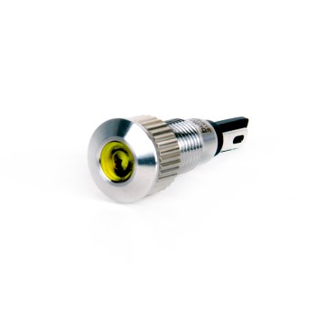 J8-130 8mm Yassı Kafa Led Metal Sinyal Lambası IP67 220V AC (Butto)
