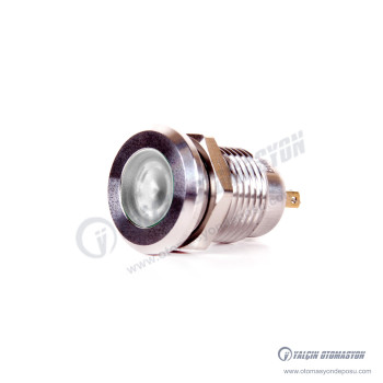 J12-170P-WA2 12mm IP67 Metal Sinyal Lambası 220VAC Beyaz J12-170P-WA2 12mm IP67 Metal Sinyal Lambası 220VAC Beyaz
