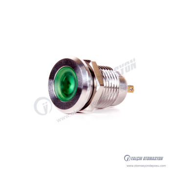J12-170P-GA2 12mm IP67 Metal Sinyal Lambası 220VAC Yeşil J12-170P-GA2 12mm IP67 Metal Sinyal Lambası 220VAC Yeşil