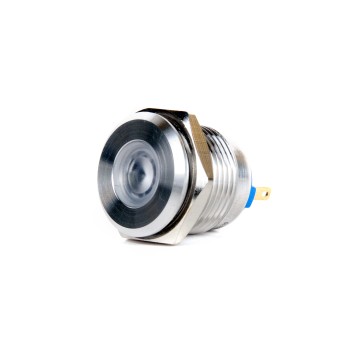 J16-170 16mm Yassı Kafa Led Metal Sinyal Lambası IP67 220V AC (Butto)