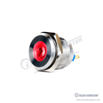 J16-170P-RA2 16mm IP67 Metal Sinyal Lambası 220VAC Kırmızı J16-170P-RA2 16mm IP67 Metal Sinyal Lambası 220VAC Kırmızı