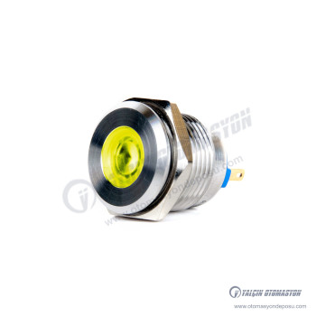 J16-170P-YA2 16mm IP67 Metal Sinyal Lambası 220VAC Sarı J16-170P-YA2 16mm IP67 Metal Sinyal Lambası 220VAC Sarı