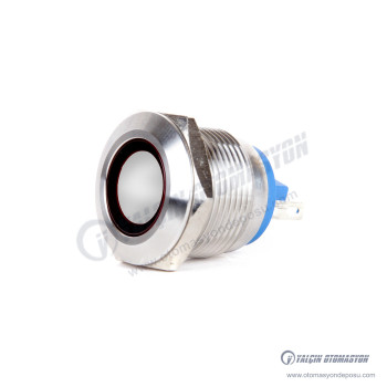 J19-170P-WA2 19mm IP67 Metal Sinyal Lambası 220VAC Beyaz J19-170P-WA2 19mm IP67 Metal Sinyal Lambası 220VAC Beyaz