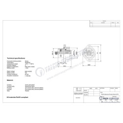 RD24F-7B Makine(Panel) Tipi 7Pin Dişi Konnektör RD24F-7B Makine(Panel) Tipi 7Pin Dişi Konnektör