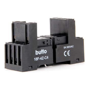 18F-4Z-C4 (SC-54) 14 Pin Ray Montaj Kısa Tip Röle Soketi 18F-4Z-C4 (SC-54) 14 Pin Ray Montaj Kısa Tip Röle Soketi