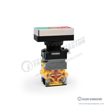 GR22 (LA38) 22 mm Yuvarlak Plastik Gövde Monoblok Start-Stop İkiz Butonlar