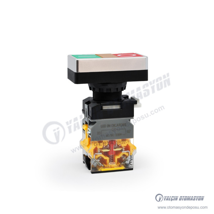 GR22-1211-RG Kırmızı-Yeşil Işıksız Start-Stop İkiz Buton 1NO-1NC Kontaklı (LA38 Serisi) – BUTTO GR22-1211-RG Kırmızı-Yeşil Işıksız Start-Stop İkiz Buton 1NO-1NC Kontaklı (LA38 Serisi) – BUTTO