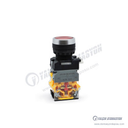 GR22-3711-RD Kırmızı Led Işıklı 24V Kalıcı Buton 1NO-1NC Kontaklı (LA38 Serisi) GR22-3711-RD Kırmızı Led Işıklı 24V Kalıcı Buton 1NO-1NC Kontaklı (LA38 Serisi)