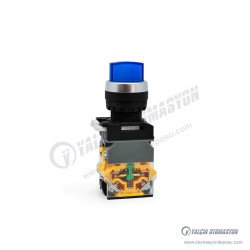 GR22-5720-1-BD Mavi Led Işıklı 24V Yaylı 1-0-2 Mandal Buton 2NO Kontaklı (LA38 Serisi) GR22-5720-1-BD Mavi Led Işıklı 24V Yaylı 1-0-2 Mandal Buton 2NO Kontaklı (LA38 Serisi)