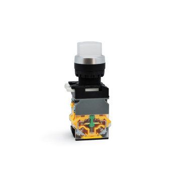 GR22-5720-3-WD Beyaz Led Işıklı 24V Kalıcı 1-0-2 Mandal Buton 2NO Kontaklı (LA38 Serisi) GR22-5720-3-WD Beyaz Led Işıklı 24V Kalıcı 1-0-2 Mandal Buton 2NO Kontaklı (LA38 Serisi)