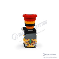 GR22-8711-R2 Kırmızı Led Işıklı 220V Acil Stop Butonu 1NO-1NC Kontaklı (LA38 Serisi)