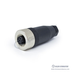 SL012-F08S M12 Düz 8 Pinli Dişi Konnektör SL012-F08S M12 Düz 8 Pinli Dişi Konnektör